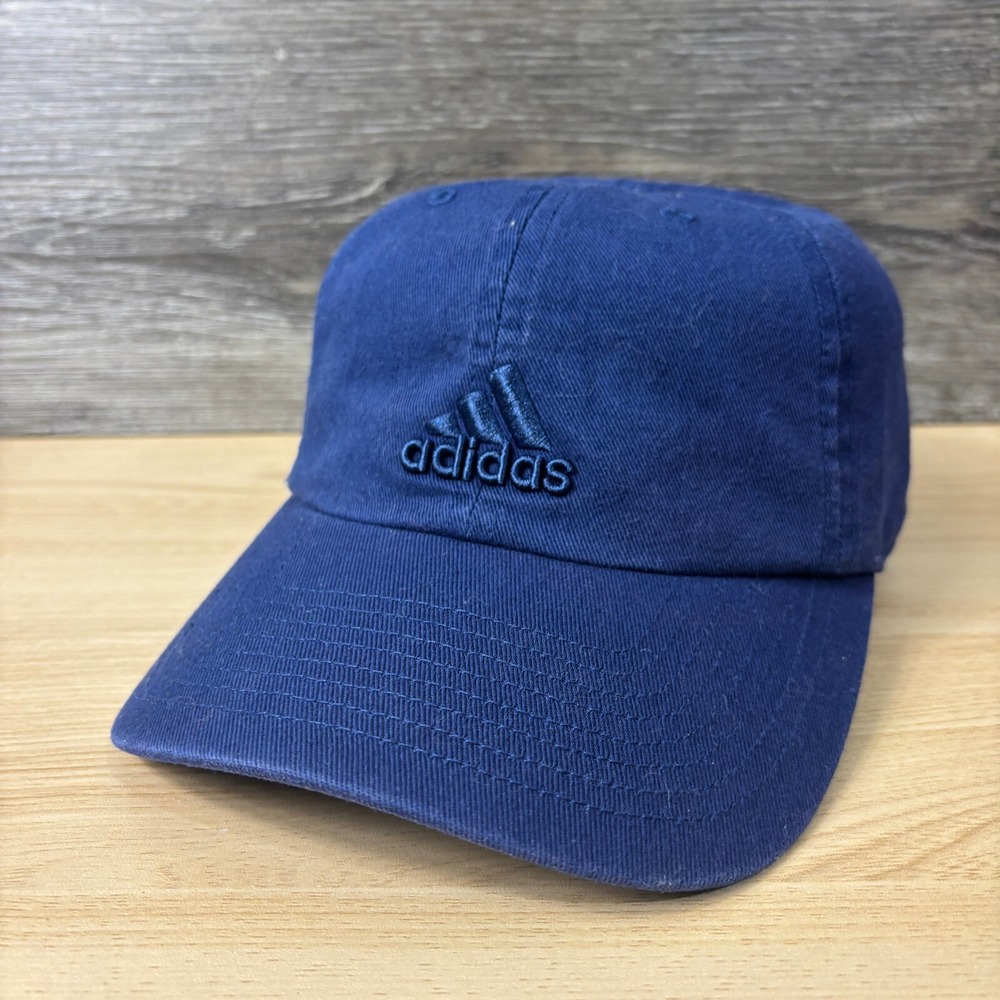 Adidas Hat‎ Cap Strap Back Womens Blue Logo Climalite Adjustable